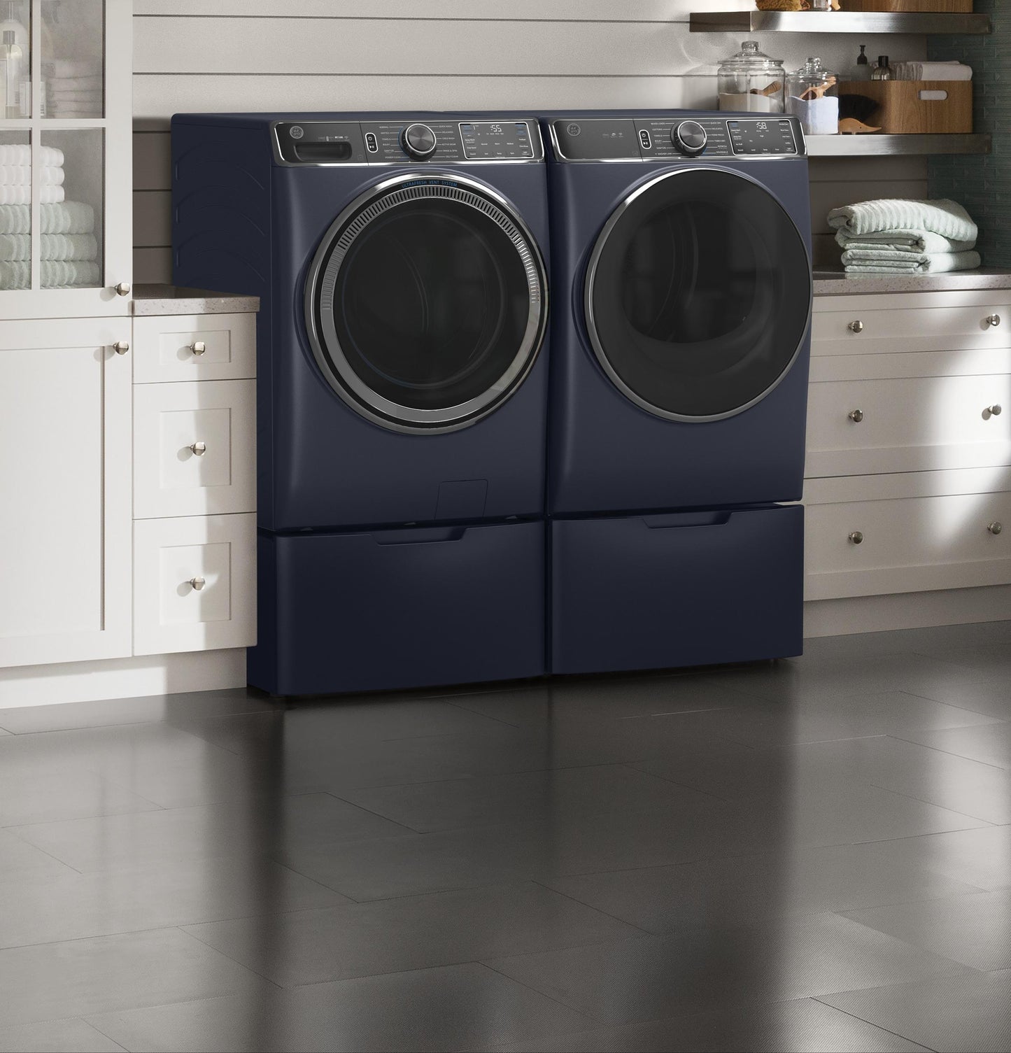 GE® ENERGY STAR® 7.8 cu. ft. Capacity Smart Front Load Electric Dryer with Steam and Sanitize Cycle