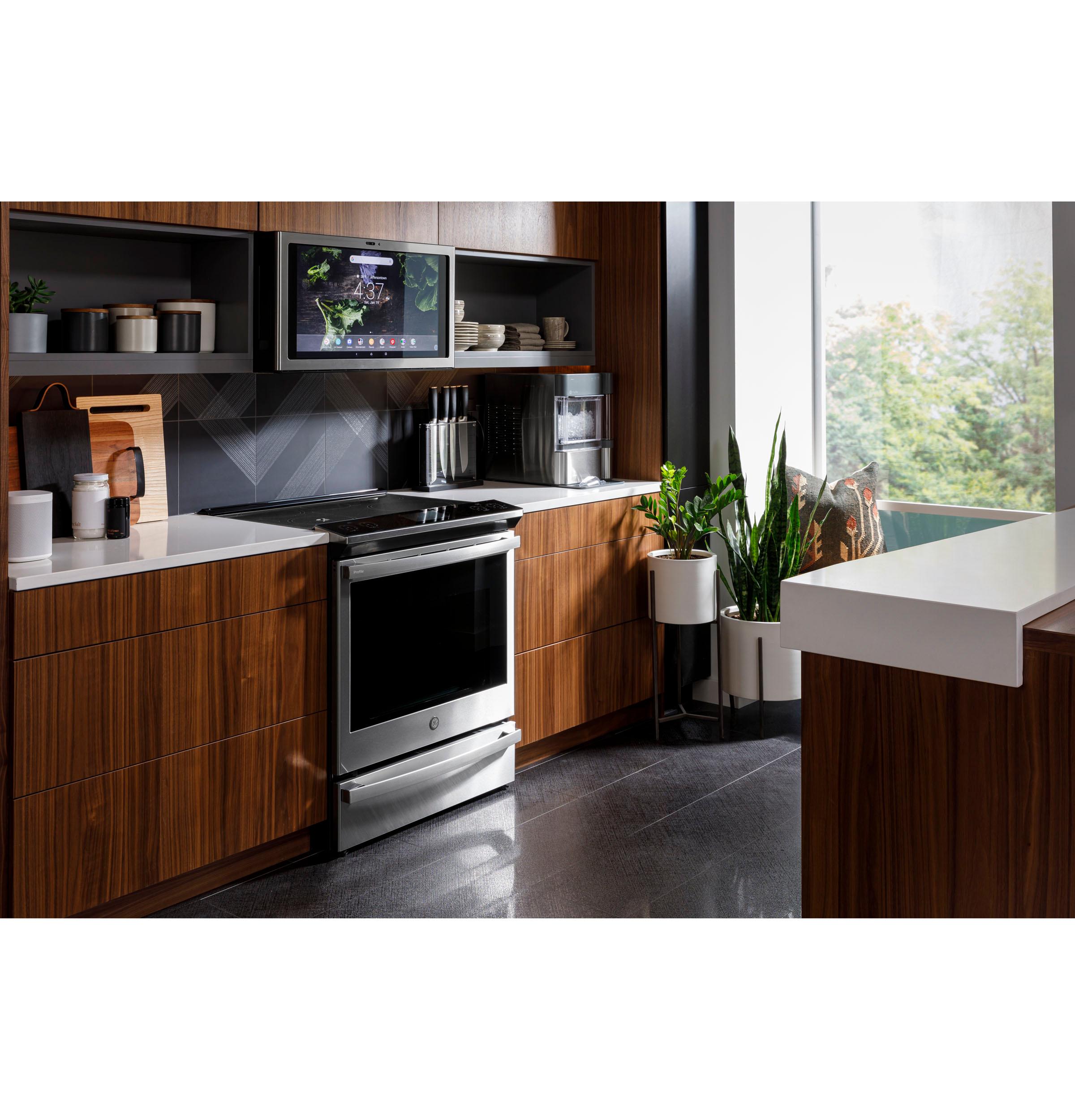 PHS93XYPFS GE Profile™ 30" Smart Slide-In Front-Control Induction Fingerprint Resistant Range with In Oven Camera