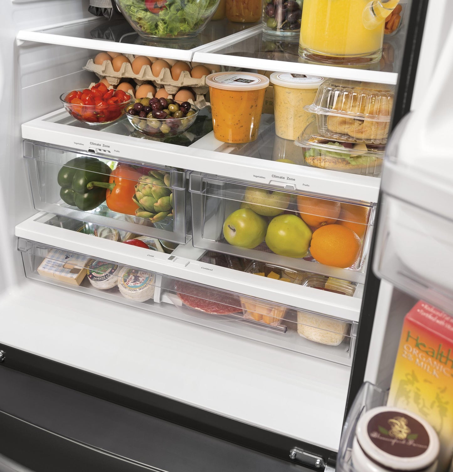 GWE19JGLWW GE® ENERGY STAR® 18.6 Cu. Ft. Counter-Depth French-Door Refrigerator