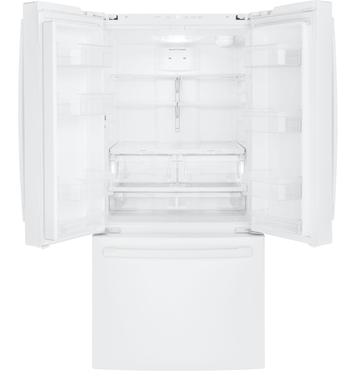 GWE19JGLWW GE® ENERGY STAR® 18.6 Cu. Ft. Counter-Depth French-Door Refrigerator