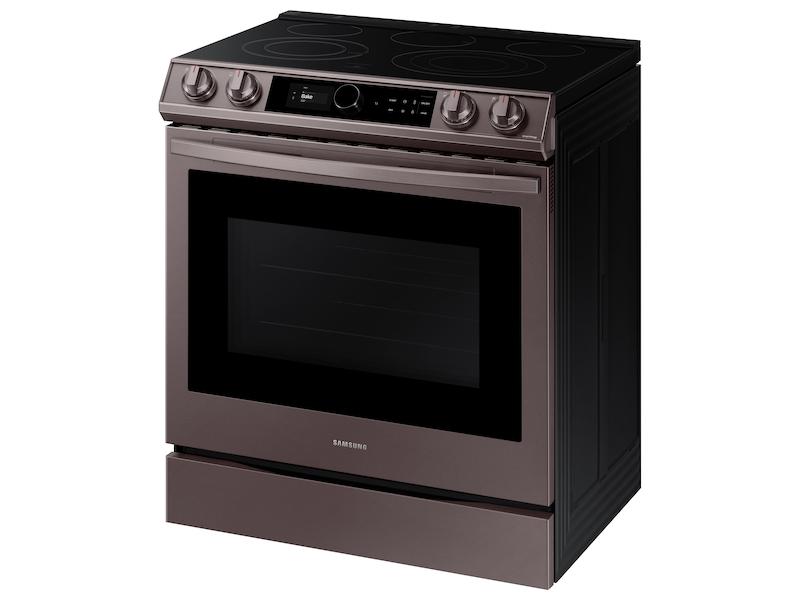 Bespoke Smart Slide-in Electric Range 6.3 cu. ft. with Smart Dial & Air Fry in Tuscan Steel