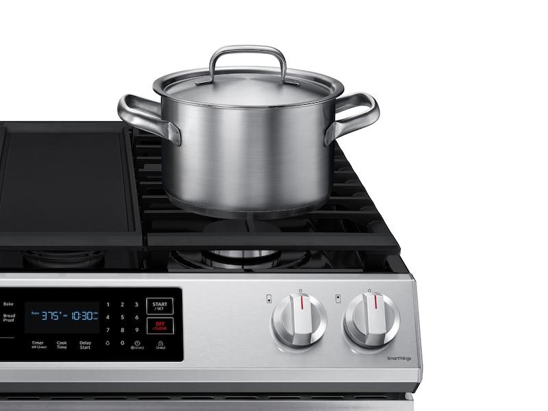 Samsung 6.0 cu. ft. Smart Slide-in Gas Range with Convection in Stainless Steel