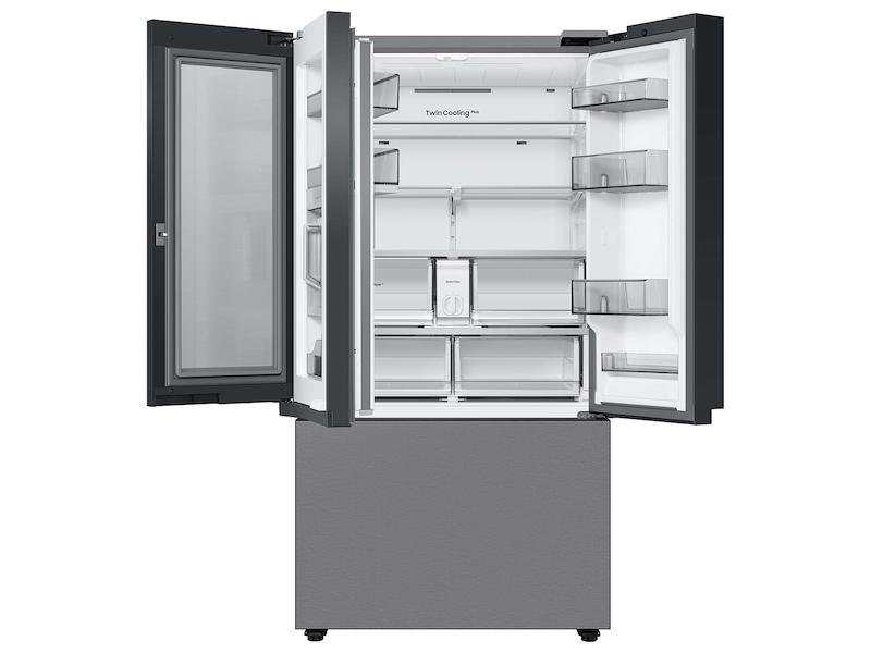 Samsung RF30BB6600QLAA Bespoke 3-Door French Door Refrigerator (30 cu. ft.) with Beverage Center™ in Stainless Steel