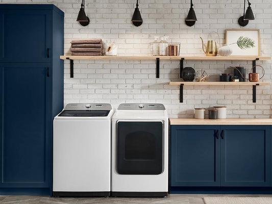 Samsung DVE54R7600W DV7600 7.4 cu. ft. Electric Dryer with Steam Sanitize+ in White