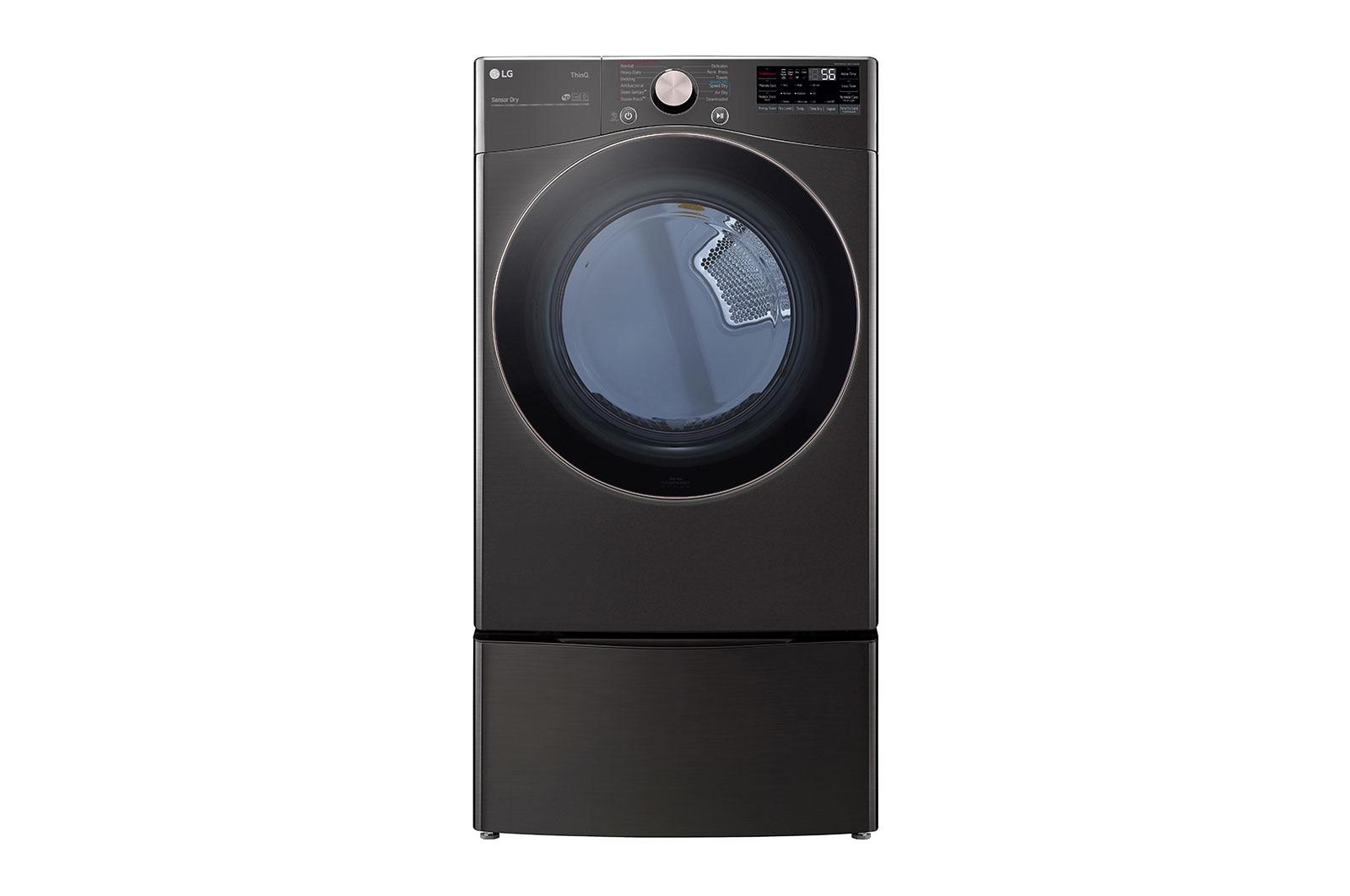 Lg 7.4 cu. ft. Ultra Large Capacity Smart wi-fi Enabled Front Load Electric Dryer with TurboSteam™ and Built-In Intelligence