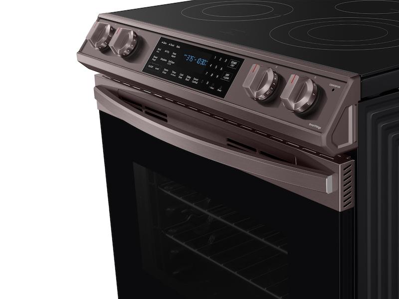 Samsung NE63T8511ST 6.3 cu. ft. Smart Slide-in Electric Range with Air Fry in Tuscan Stainless Steel
