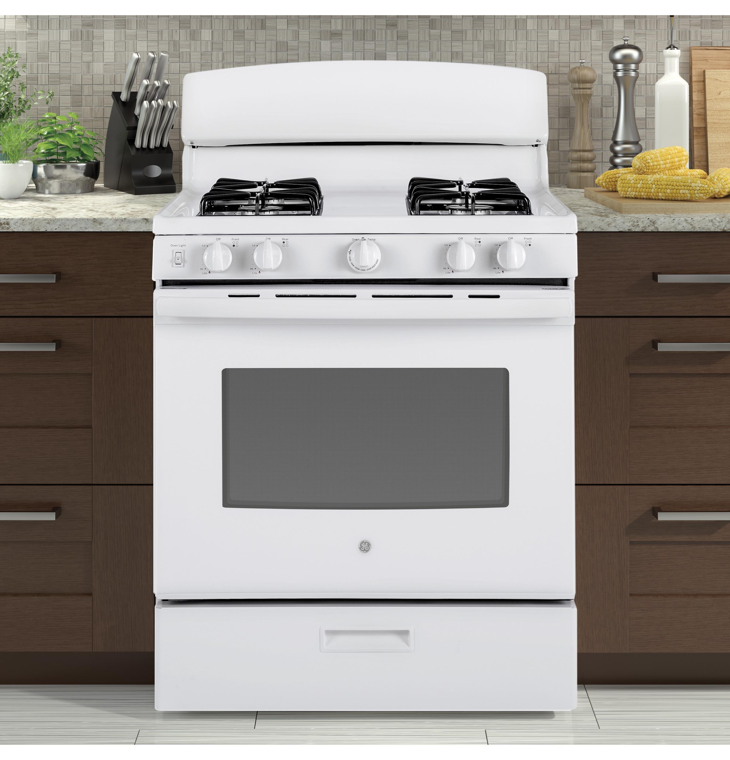 JGBS30DEKWW GE® 30" Free-Standing Gas Range