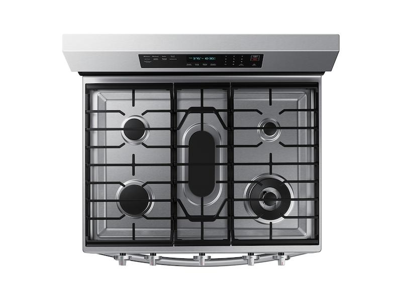 Samsung NX60A6711SS 6.0 cu. ft. Smart Freestanding Gas Range with No-Preheat Air Fry, Convection+ & Stainless Cooktop in Stainless Steel
