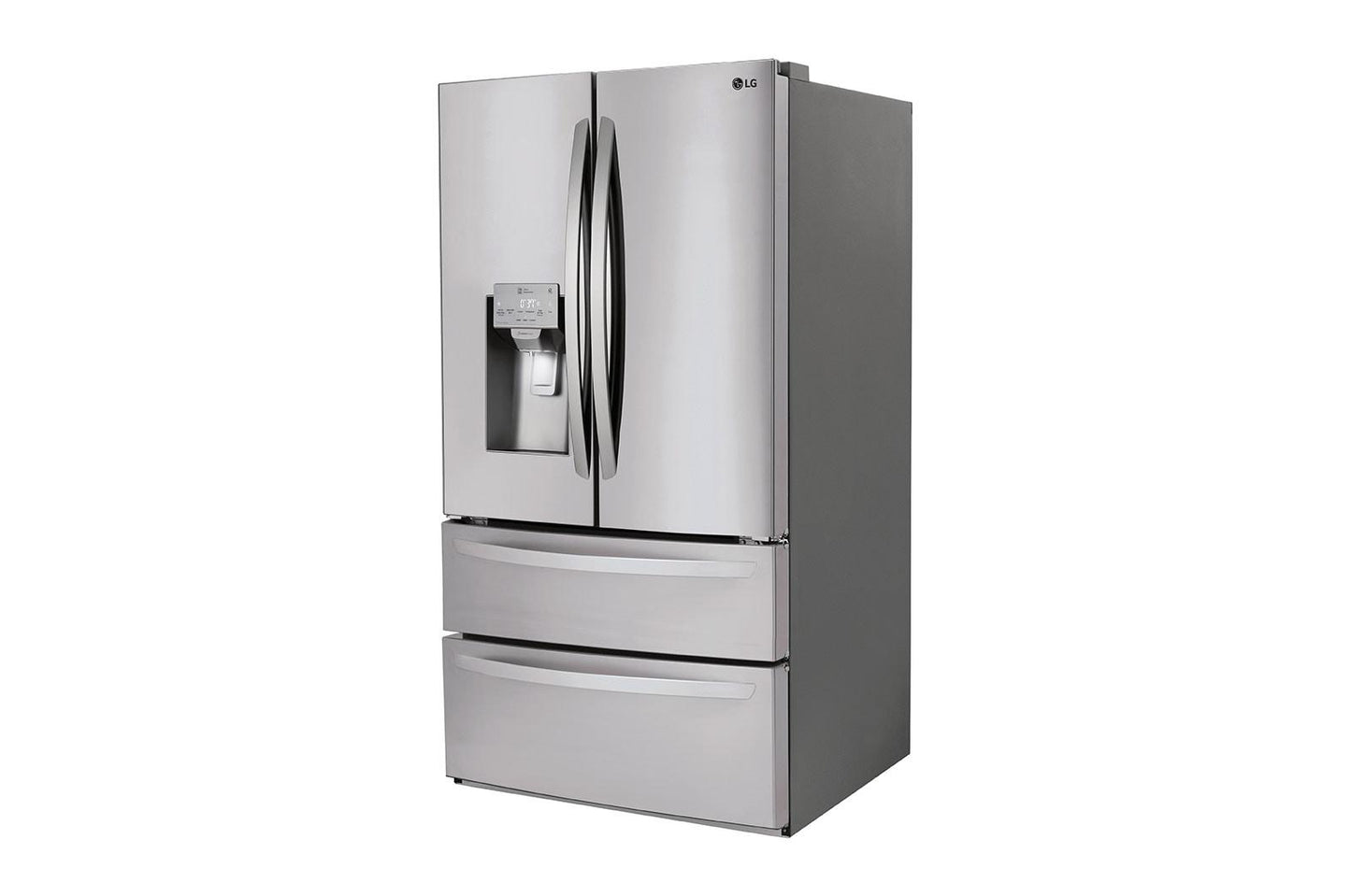 Lg LMXS28626S 28 cu. ft. 4-Door French Door, Standard Depth, Ice & Water, Double Freezer, Stainless Steel