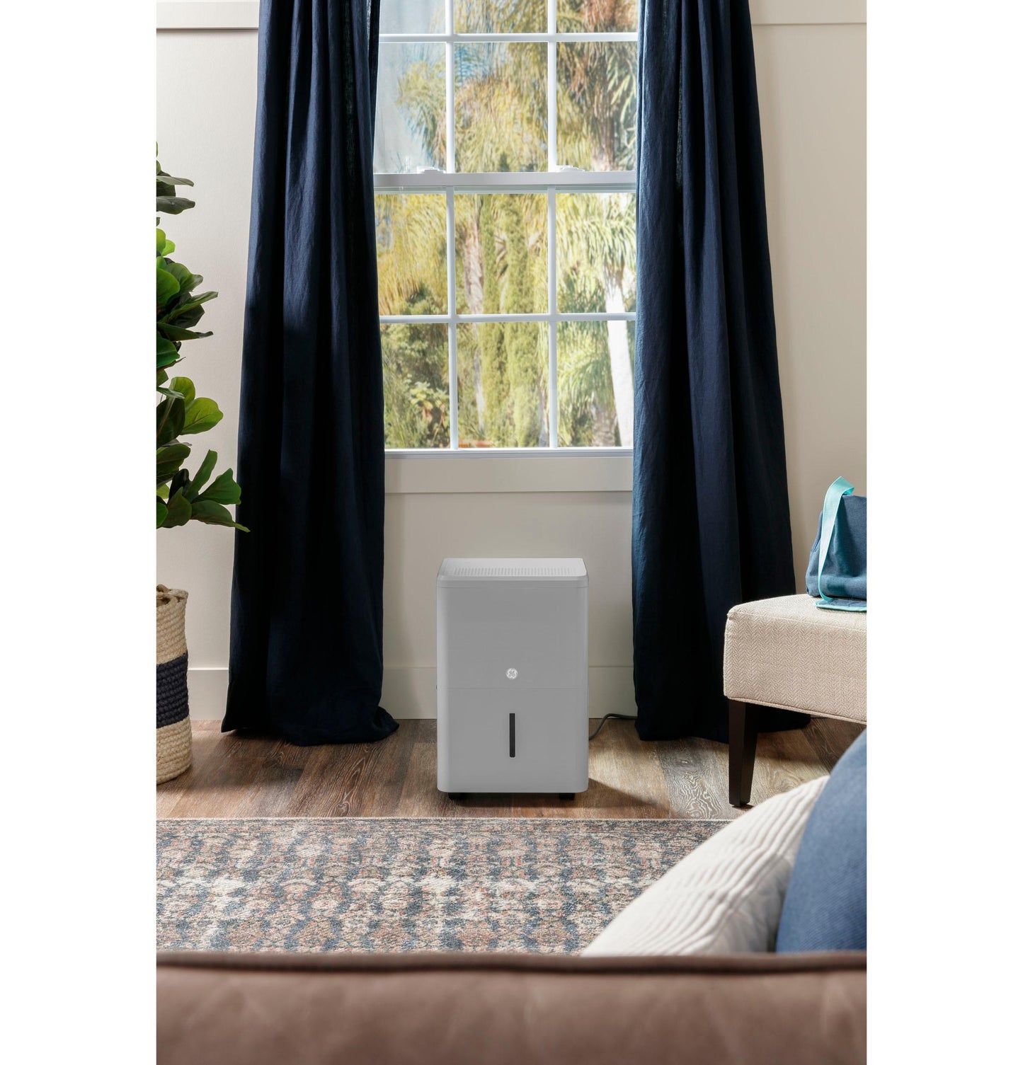 GE® ENERGY STAR® 50 Pint Portable Dehumidifier with Built-in Pump and Smart Dry for Wet Spaces