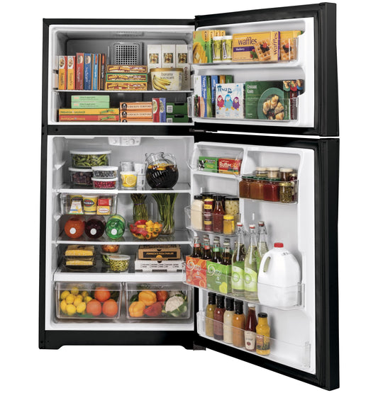 GTE22JTNRBB GE® ENERGY STAR® 21.9 Cu. Ft. Top-Freezer Refrigerator