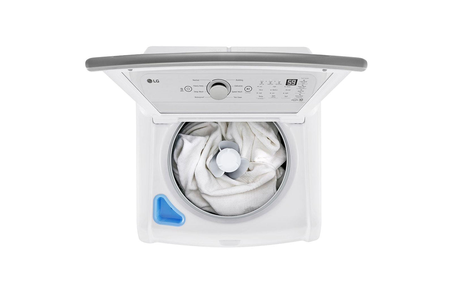 Lg WT7155CW 4.8 cu. ft. Mega Capacity Top Load Washer with 4-Way™ Agitator & TurboDrum™ Technology