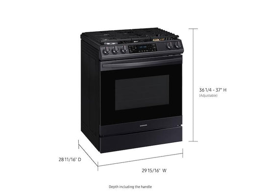 6.0 cu ft. Smart Slide-in Gas Range with Air Fry in Black Stainless Steel