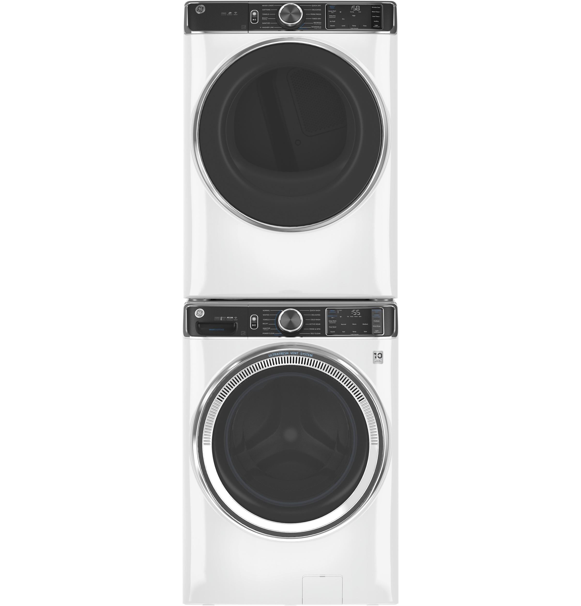 GE® ENERGY STAR® 5.0 cu. ft. Capacity Smart Front Load Steam Washer with SmartDispense™ UltraFresh Vent System with OdorBlock™ and Sanitize Allergen