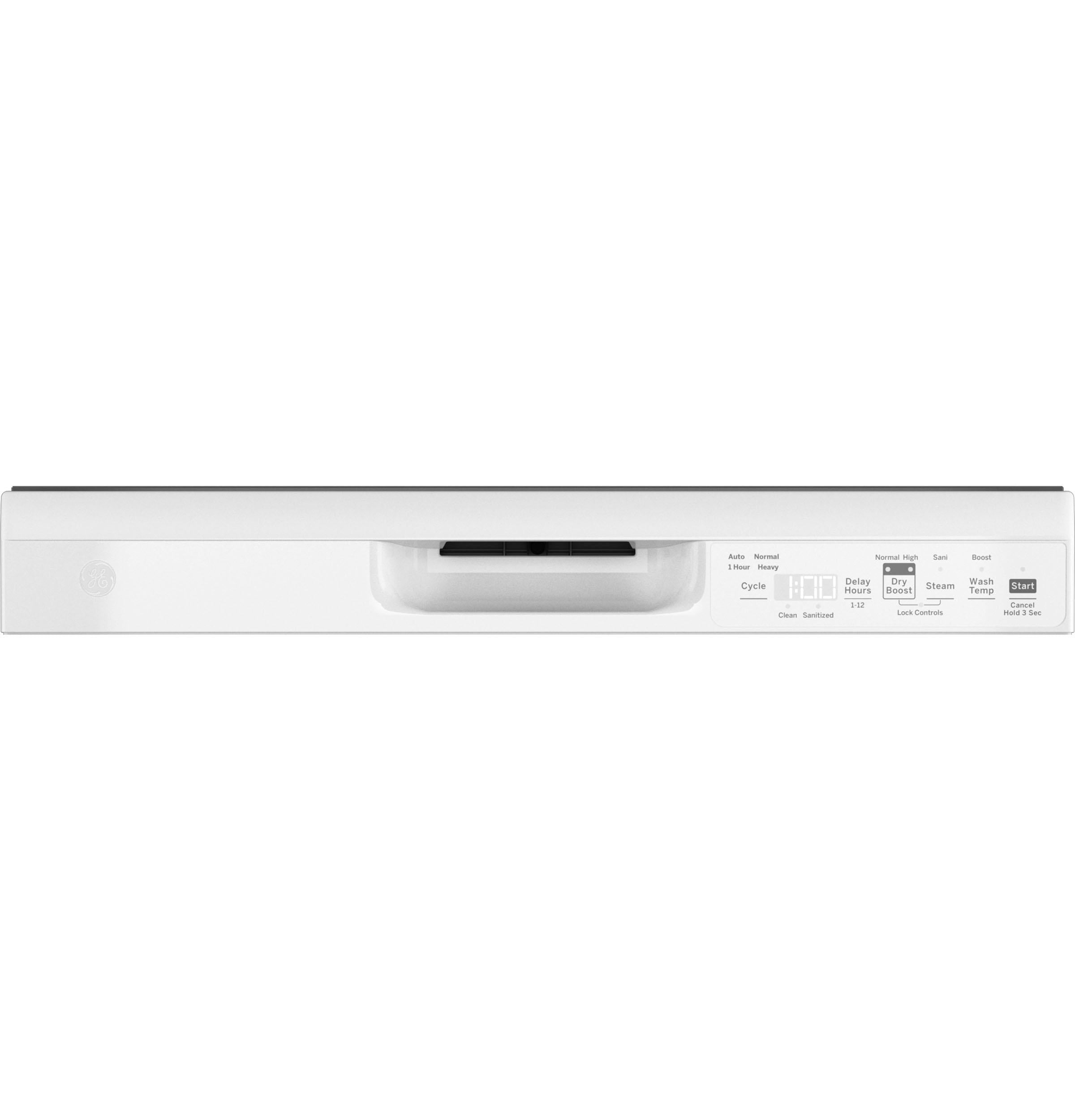 GDF550PGRWW GE® ENERGY STAR® Front Control with Plastic Interior Dishwasher with Sanitize Cycle & Dry Boost