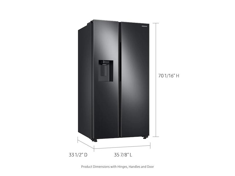 Samsung 27.4 cu. ft. Large Capacity Side-by-Side Refrigerator in Black Stainless Steel