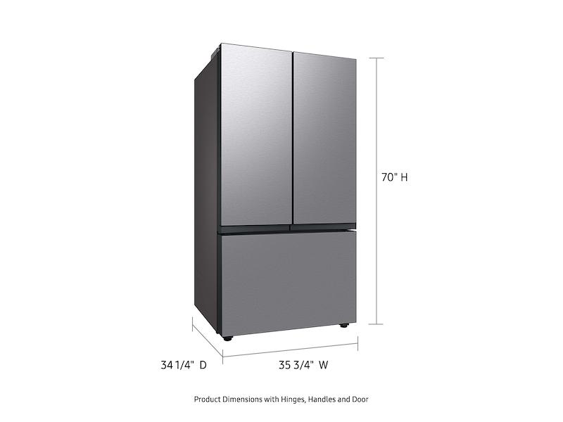 Samsung RF30BB6600QLAA Bespoke 3-Door French Door Refrigerator (30 cu. ft.) with Beverage Center™ in Stainless Steel