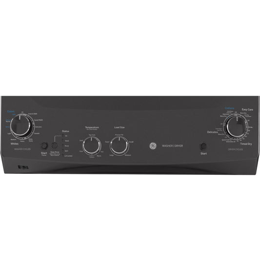 GUD27ESPMDG GE Unitized Spacemaker® 3.8 cu. ft. Capacity Washer with Stainless Steel Basket and 5.9 cu. ft. Capacity Electric Dryer