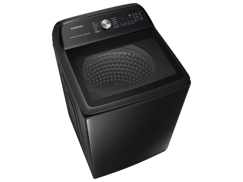 5.2 cu. ft. Large Capacity Smart Top Load Washer with Super Speed Wash in Brushed Black