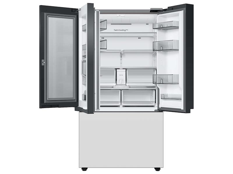 Samsung RF30BB660012AA Bespoke 3-Door French Door Refrigerator (30 cu. ft.) with Beverage Center™ in White Glass