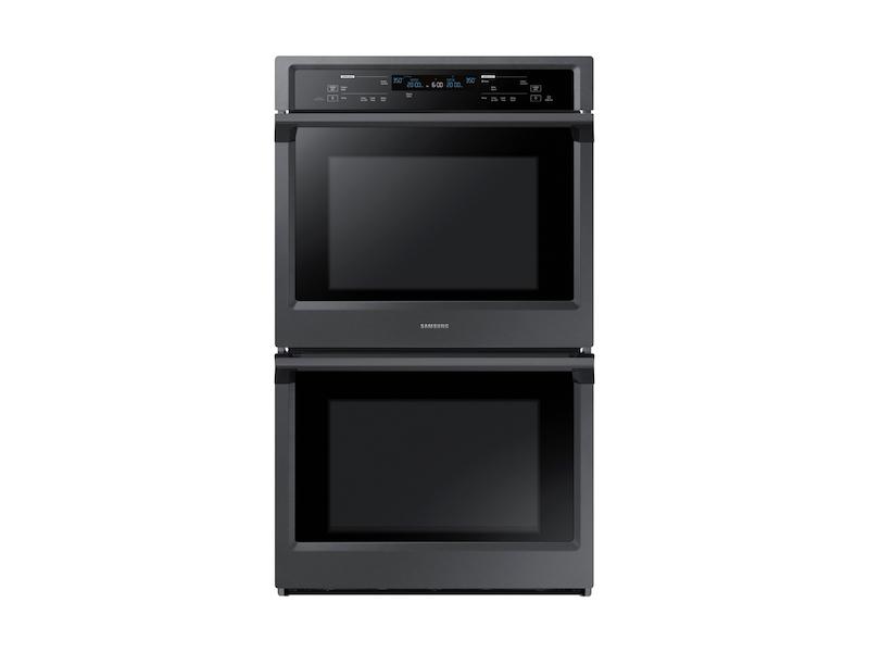 Samsung NV51K6650DG 30" Smart Double Electric Wall Oven with Steam Cook in Black Stainless Steel