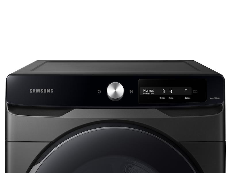 Samsung 7.5 cu. ft. Smart Dial Gas Dryer with Super Speed Dry in Brushed Black