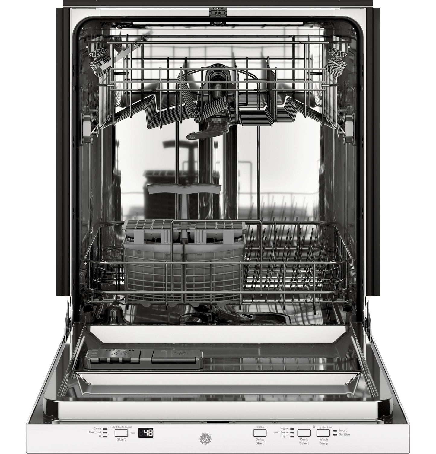 GDT226SGLWW GE® ENERGY STAR® ADA Compliant Stainless Steel Interior Dishwasher with Sanitize Cycle