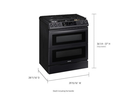Samsung 6.0 cu ft. Smart Slide-in Gas Range with Flex Duo™, Smart Dial