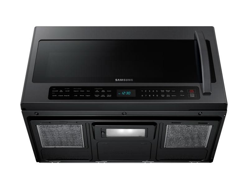 Samsung 2.1 cu. ft. Over-the-Range Microwave with Sensor Cooking in Fingerprint Resistant Black Stainless Steel