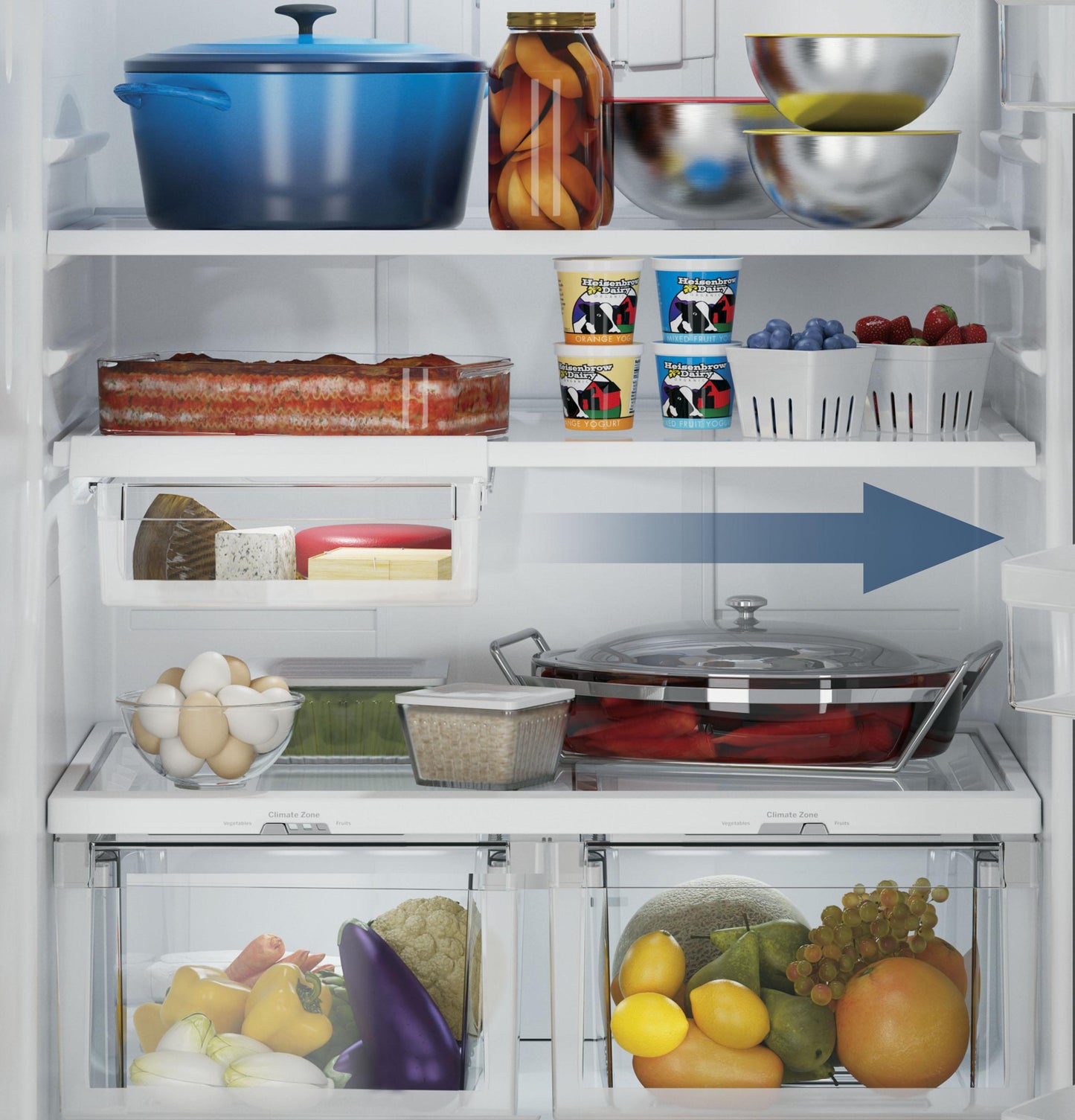 GDE25EYKFS GE® ENERGY STAR® 24.8 Cu. Ft. Bottom-Freezer Drawer Refrigerator