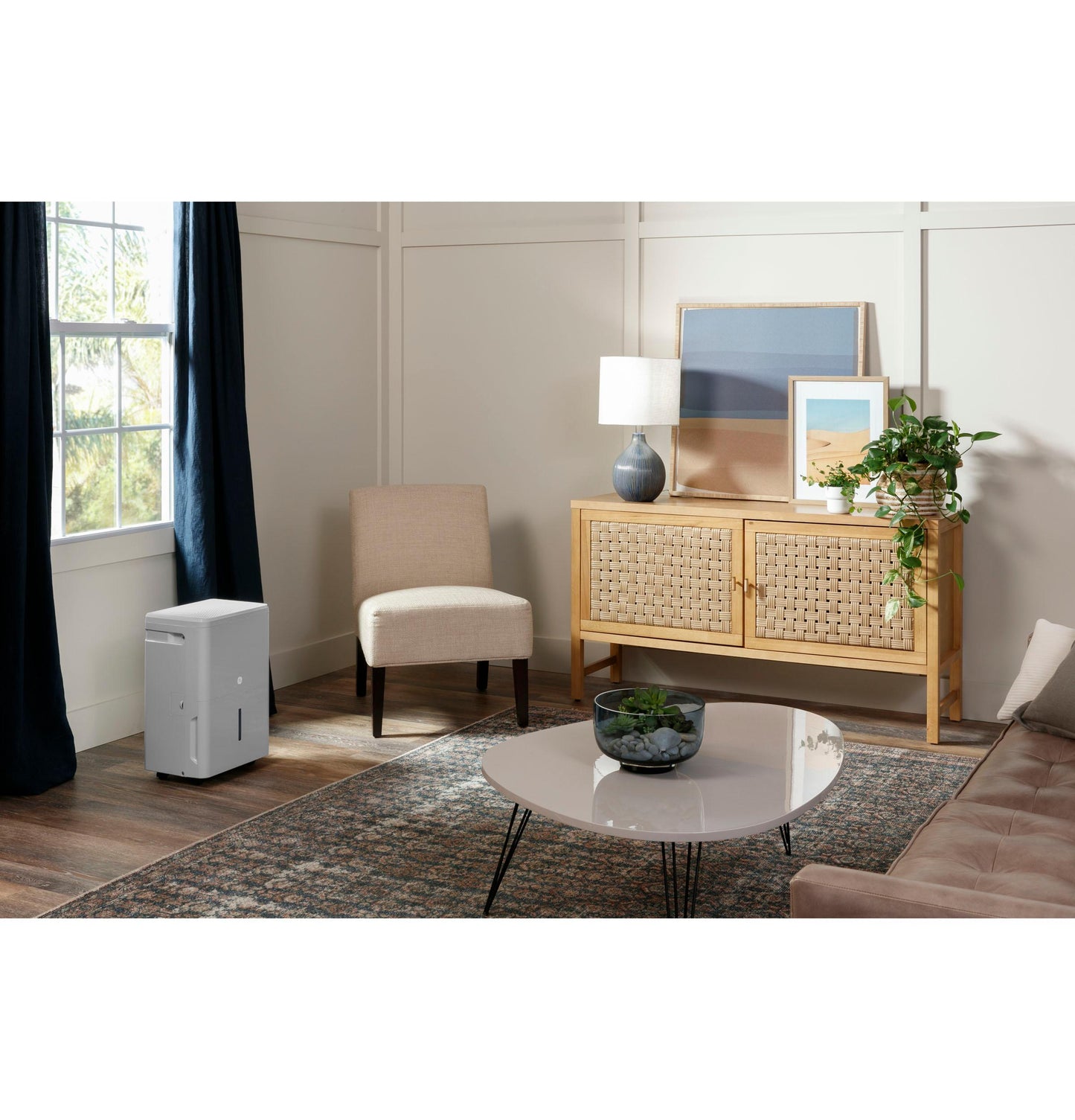GE® ENERGY STAR® 50 Pint Portable Dehumidifier with Built-in Pump and Smart Dry for Wet Spaces