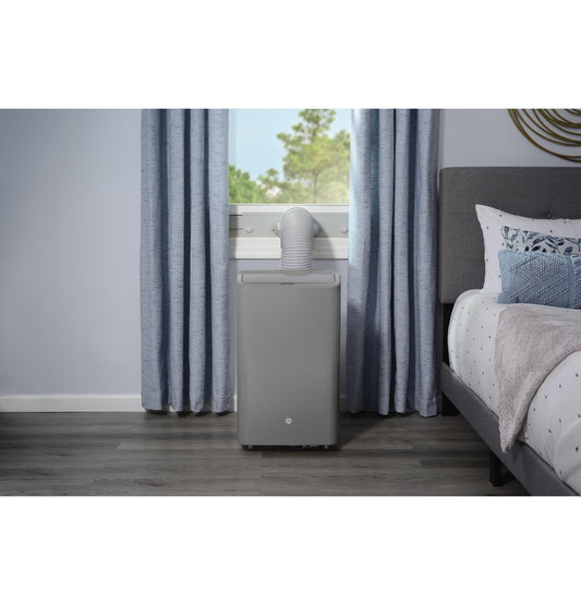 APWD07JASG GE® 7,500 BTU Smart Portable Air Conditioner with Dehumidifier and Remote, Grey