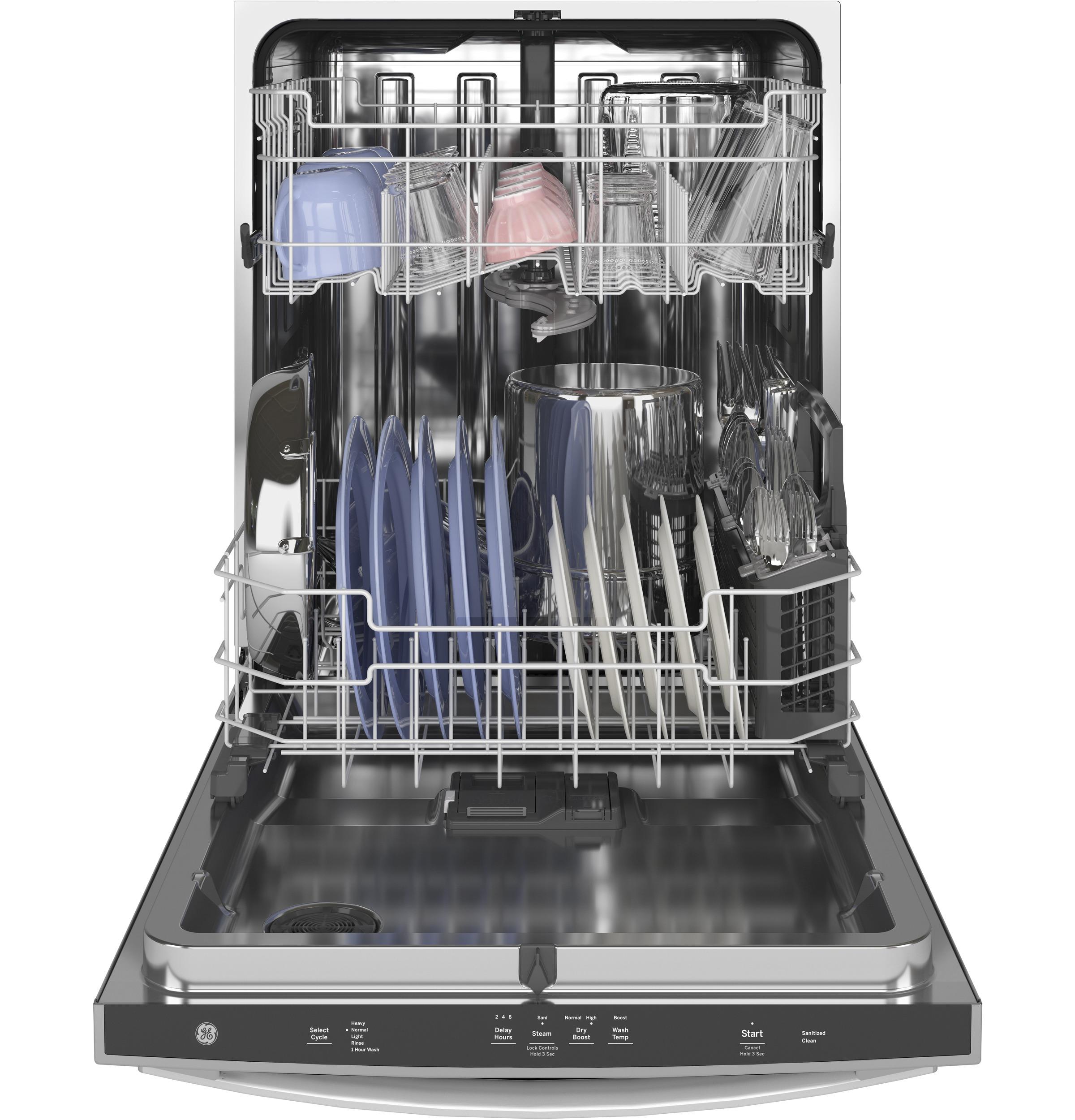 GE® Top Control with Stainless Steel Interior Dishwasher with Sanitize Cycle & Dry Boost with Fan Assist