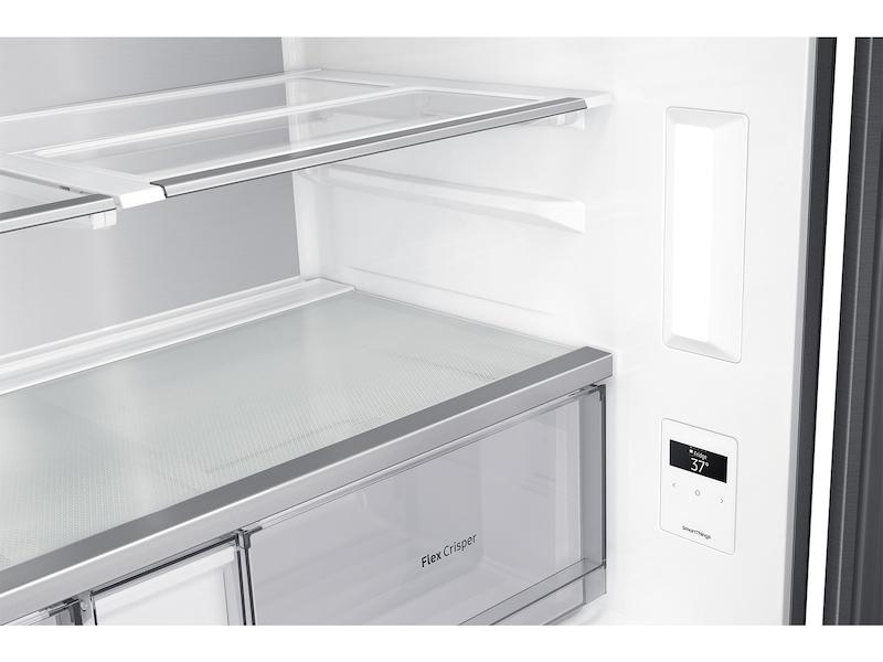 23 cu. ft. Smart Counter Depth 4-Door Flex™ refrigerator with Family Hub™ and Beverage Center in Black Stainless Steel