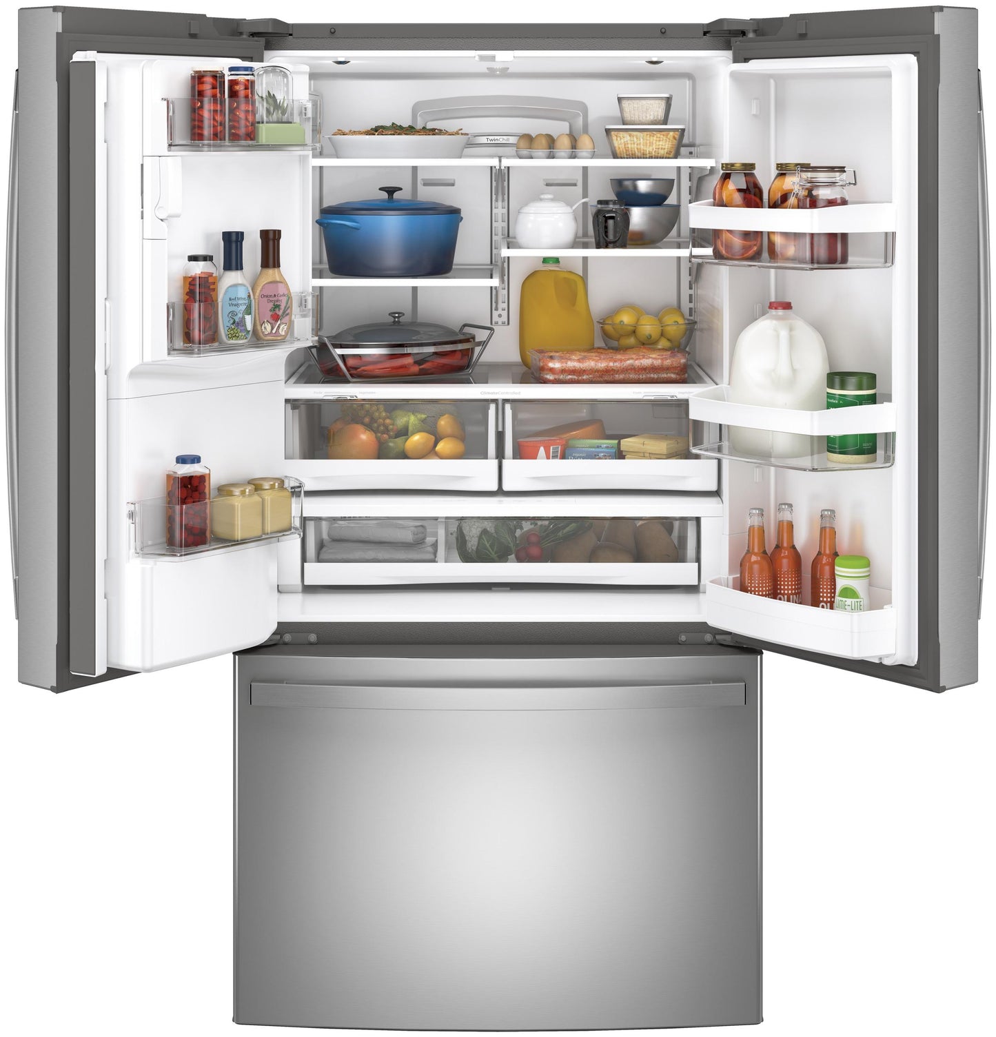 GFE28GYNFS GE® ENERGY STAR® 27.7 Cu. Ft. Fingerprint Resistant French-Door Refrigerator