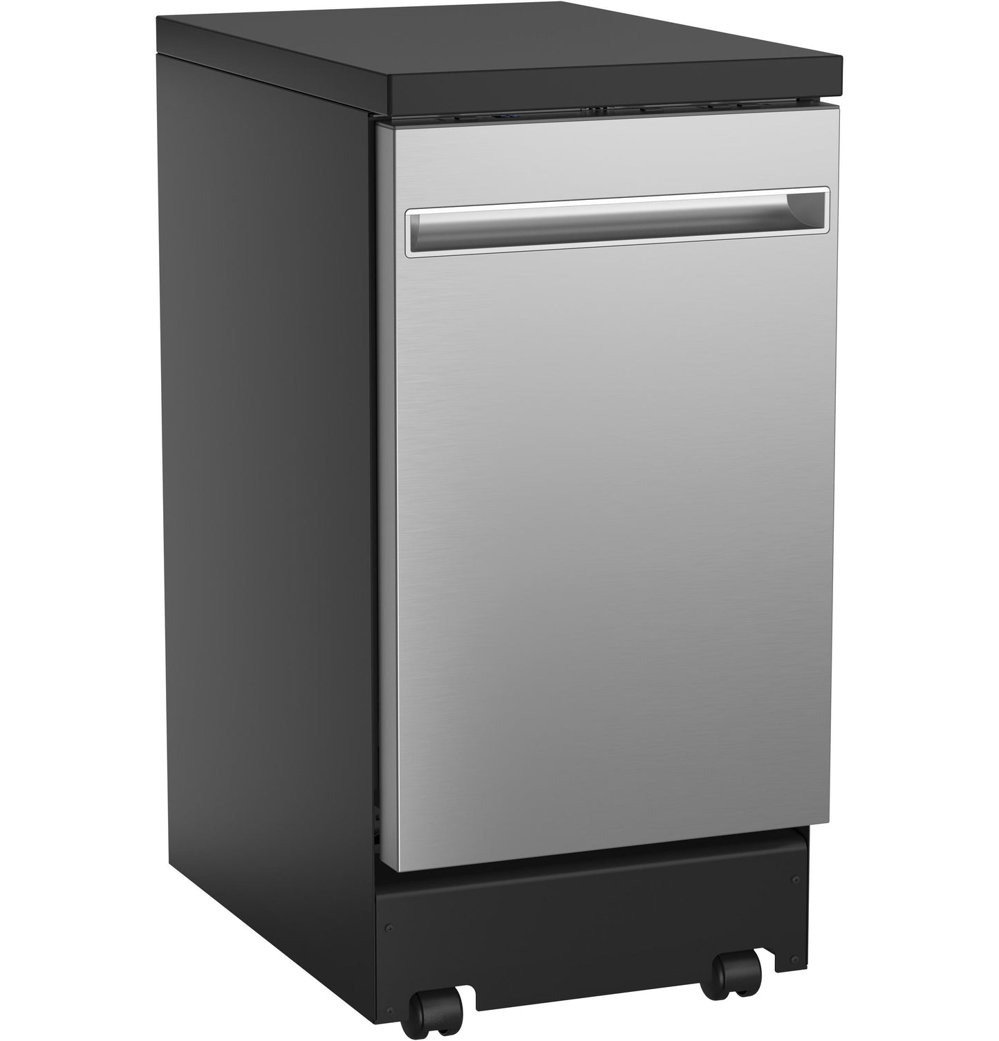 GPT145SSLSS GE® ENERGY STAR® 18" Stainless Steel Interior Portable Dishwasher with Sanitize Cycle