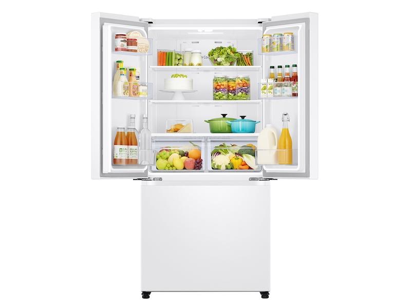 19.5 cu. ft. Smart 3-Door French Door Refrigerator in White