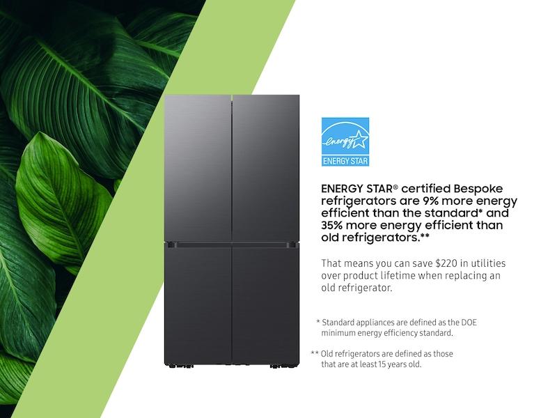 Bespoke 4-Door Flex™ Refrigerator (29 cu. ft.) in Matte Black Steel