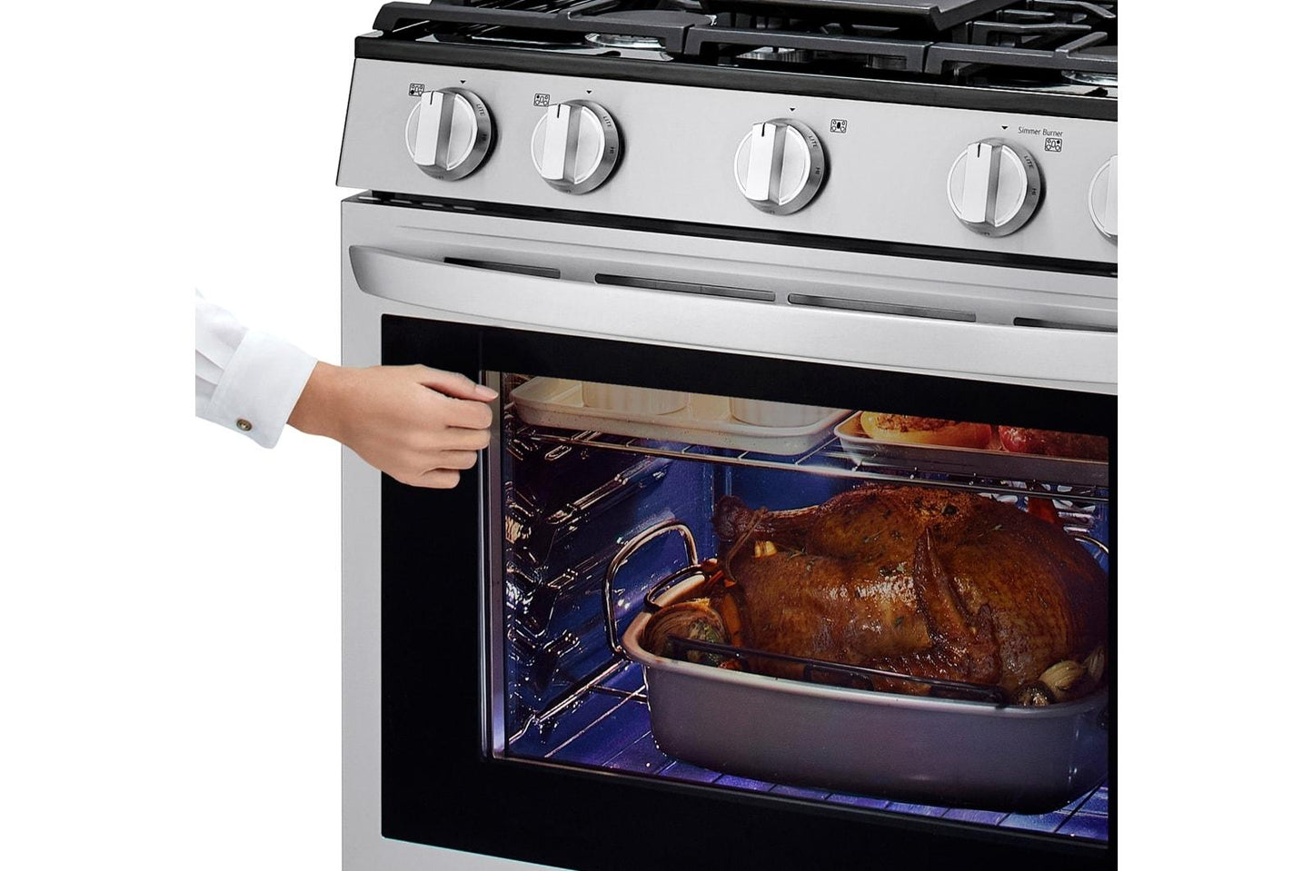 Lg LRGL5825F 5.8 cu ft. Smart Wi-Fi Enabled True Convection InstaView® Gas Range with Air Fry