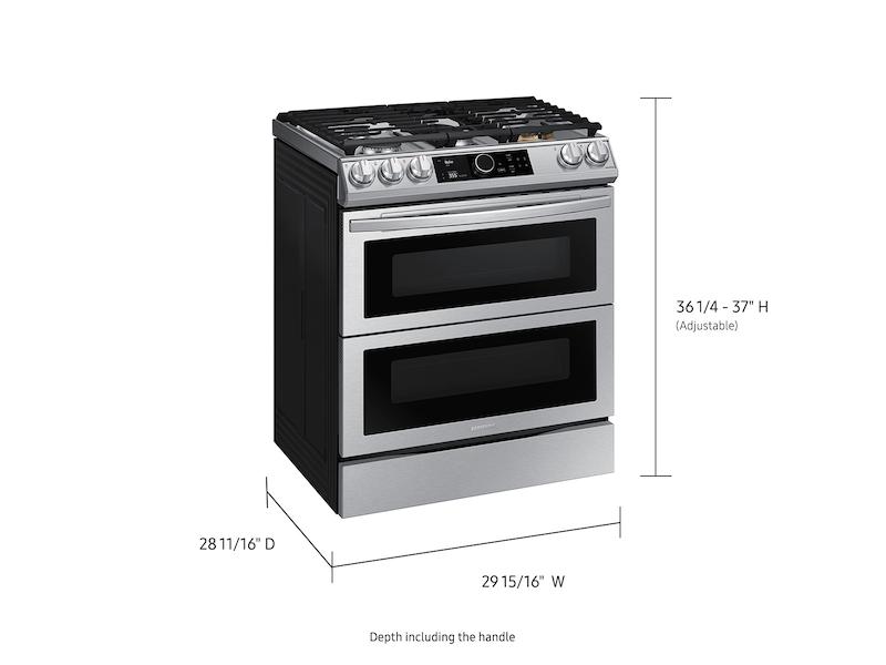 Samsung 6.0 cu ft. Smart Slide-in Gas Range with Flex Duo™, Smart Dial