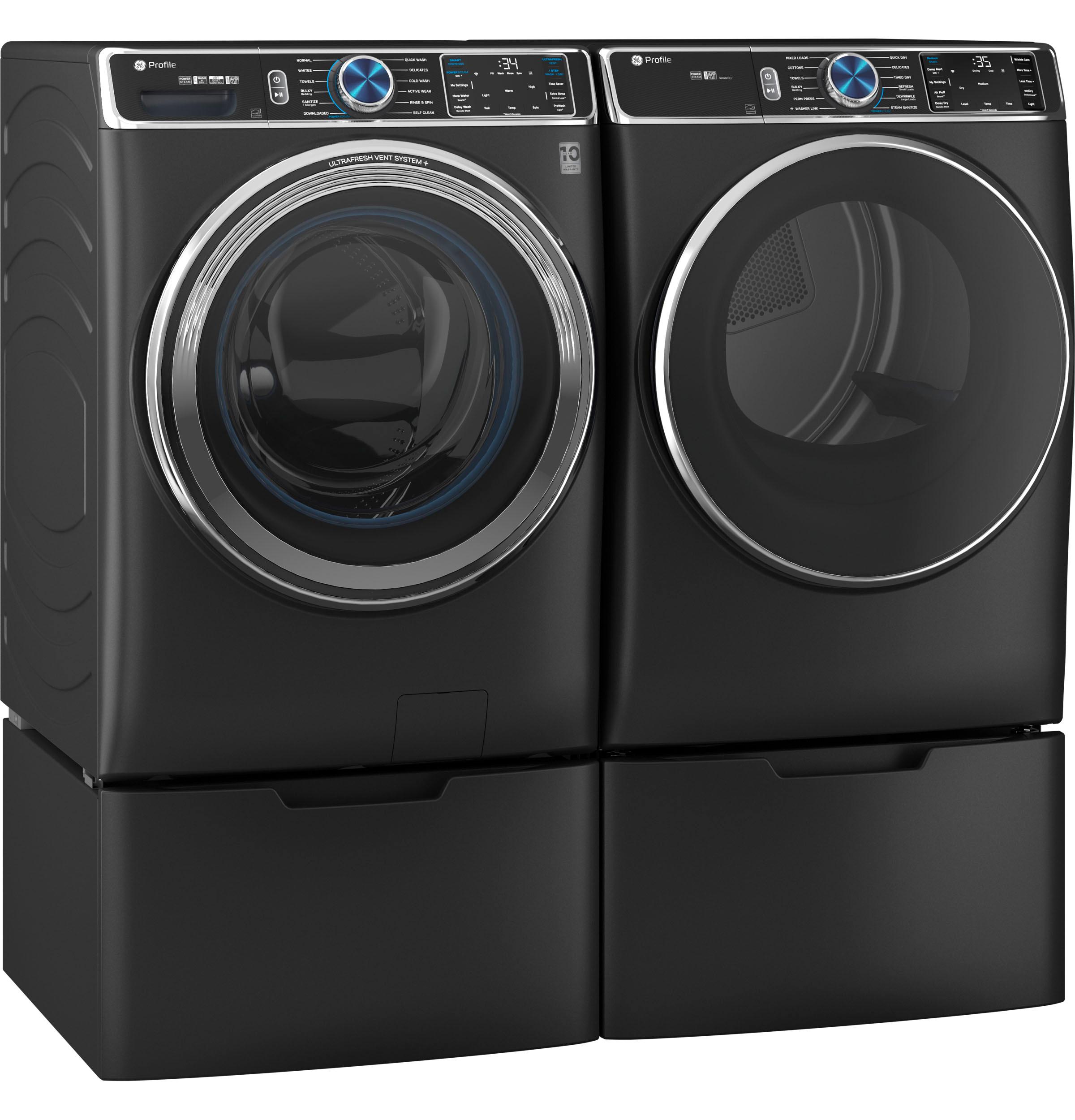 GE Profile™ ENERGY STAR® 7.8 cu. ft. Capacity Smart Front Load Gas Dryer with Steam and Sanitize Cycle