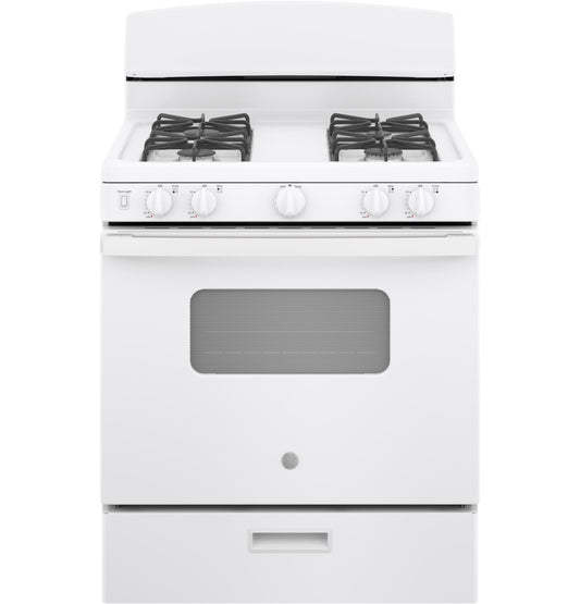 JGBS10DEMWW GE® 30" Free-Standing Front Control Gas Range