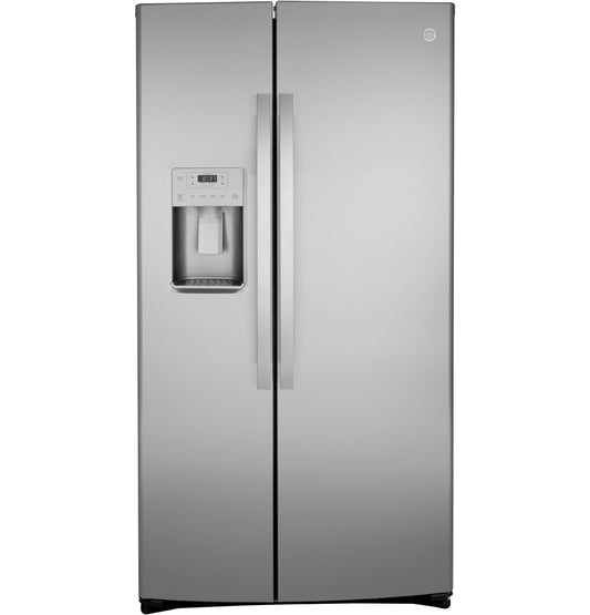 GZS22IYNFS GE 21.8 Cu. Ft. Counter-Depth Fingerprint Resistant Side-By-Side Refrigerator