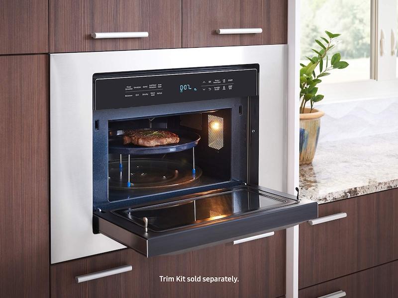 Samsung MC12J8035CT 1.2 cu. ft. PowerGrill Duo™ Countertop Microwave with Power Convection and Built-In Application in Black