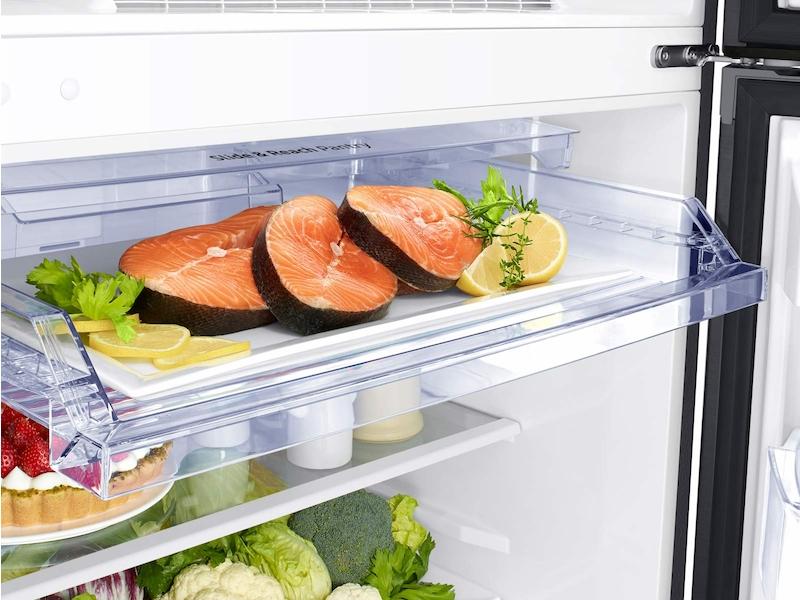 Samsung RT18M6215SG 18 cu. ft. Top Freezer Refrigerator with FlexZone™ and Ice Maker in Black Stainless Steel