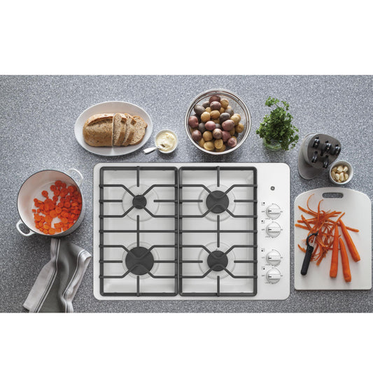 JGP3030DLWW GE® 30" Built-In Gas Cooktop with Dishwasher-Safe Grates