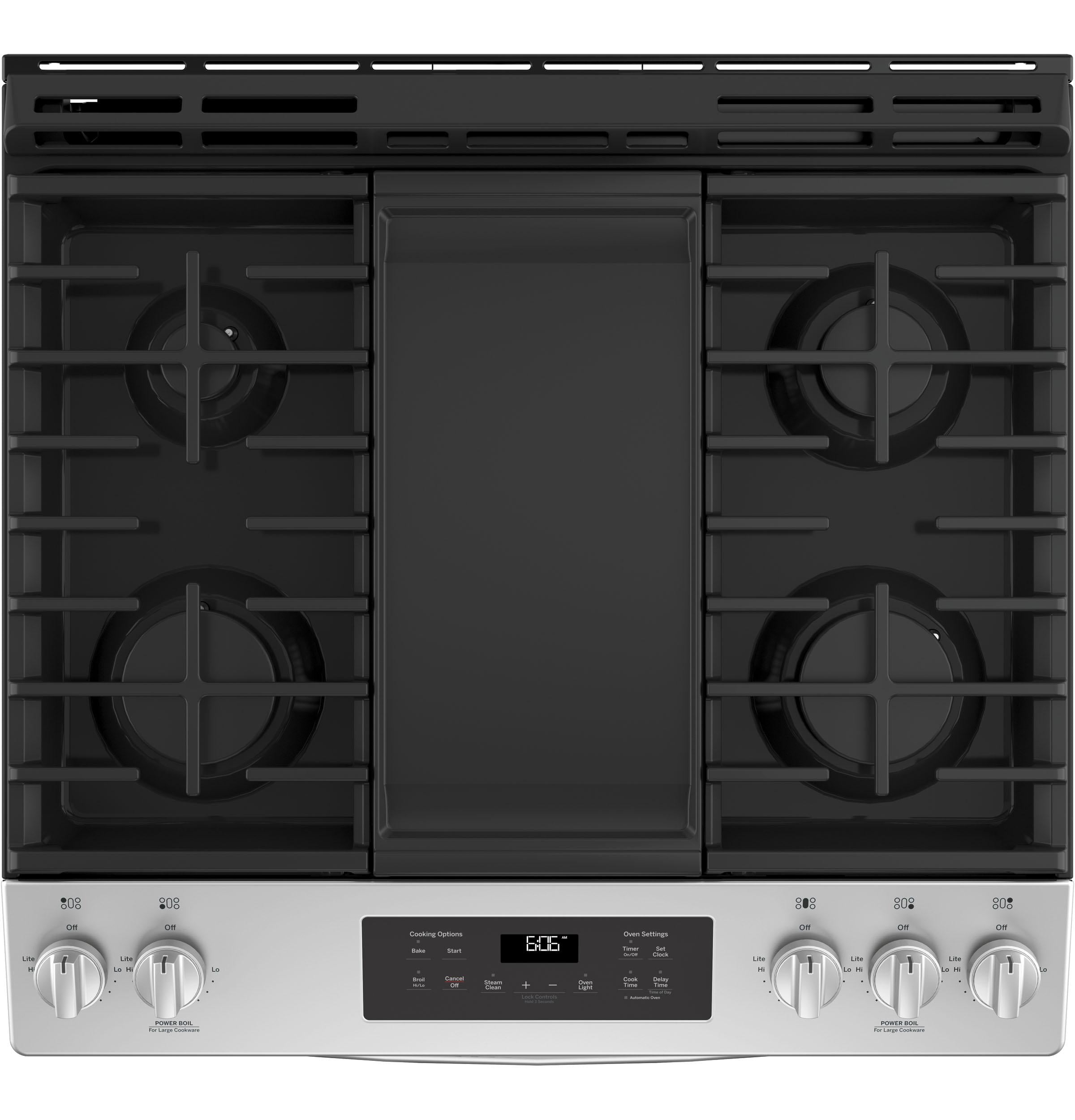 JGSS66SELSS GE® 30" Slide-In Front Control Gas Range