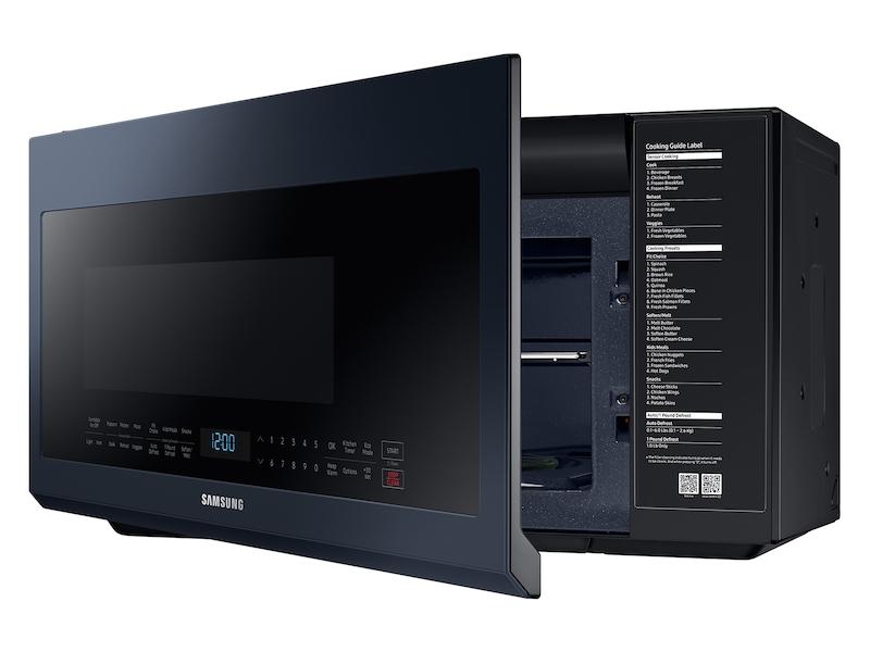 Samsung ME21A706BQN Bespoke Over-the-Range Microwave 2.1 cu. ft. with Sensor Cooking in Fingerprint Resistant Navy Steel