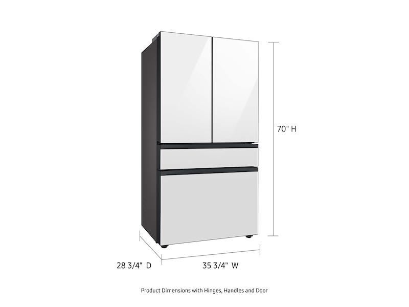 Samsung RF23BB860012AA Bespoke 4-Door French Door Refrigerator (23 cu. ft.) with Beverage Center™ in White Glass