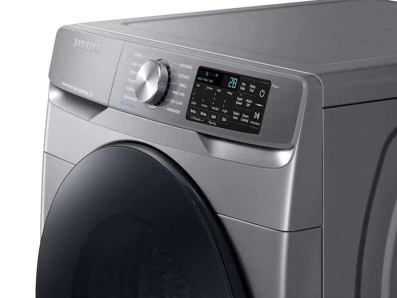 Samsung 4.5 cu. ft. Large Capacity Smart Front Load Washer with Super Speed Wash in Platinum